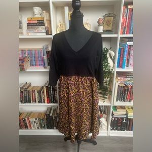 Torrid Challis and Knit Floral Dress / NWOT